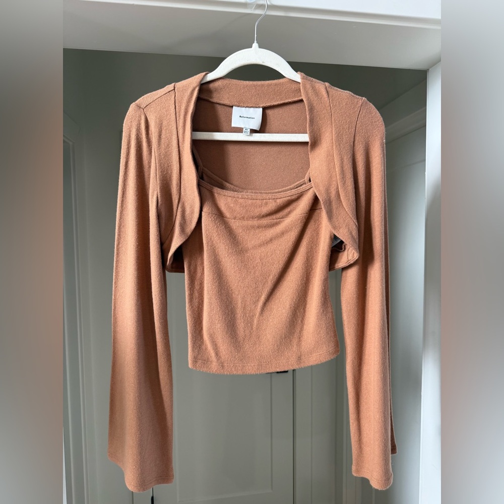 Reformation Chloe Knit Shrug & Tank Set - Size XS - Picture 6 of 7